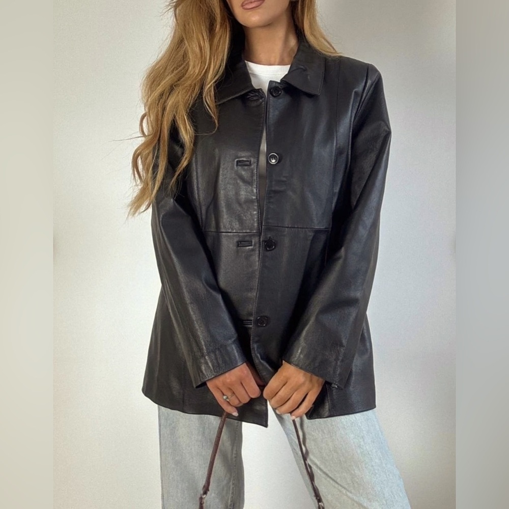 Vintage leather blazer